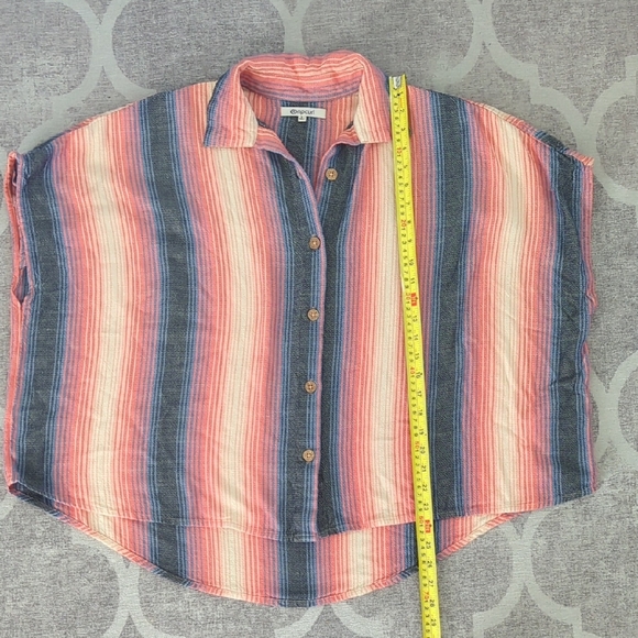 Rip Curl Blue and Red Striped Fabric - Picture 10 of 13